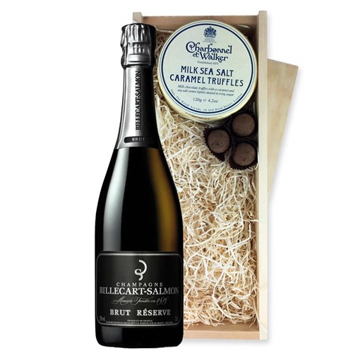 Billecart Salmon Le Reserve Champagne 75cl And Milk Sea Salt Charbonnel Chocolates Box